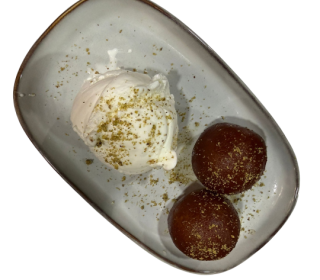 Gulab Jamun with Ice Cream