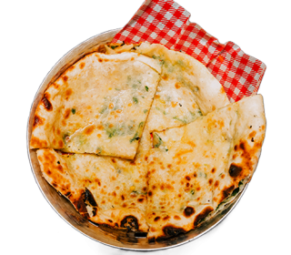 CHEESE AND SPINACH NAAN